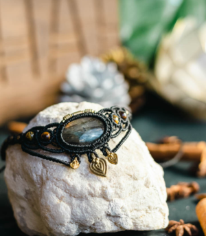 Collier Ras le cou – Labradorite et Œil de Tigre n°2